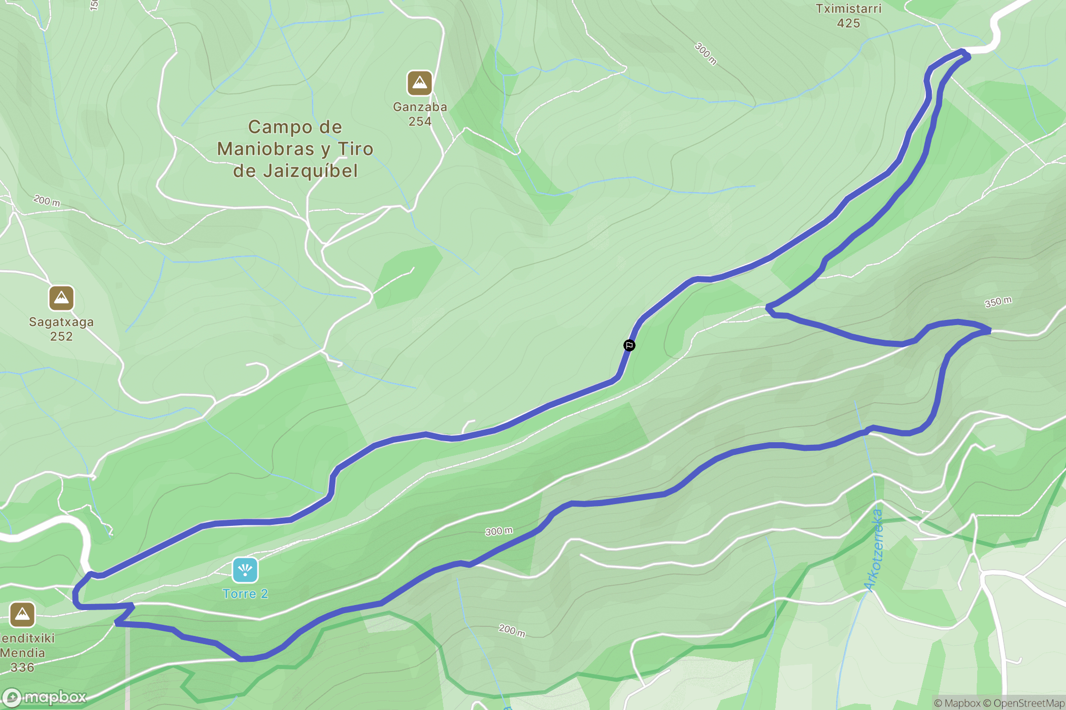 Pasaia : carte du parcours de randonnée - Spain