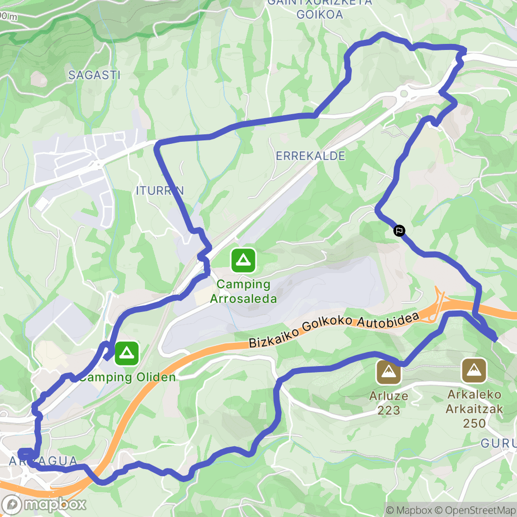  : carte du parcours de randonnée - Spain