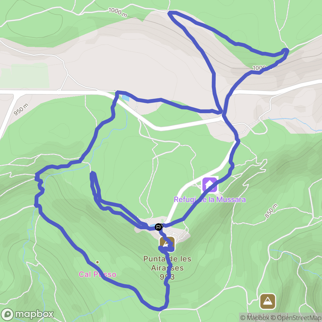 Vilaplana : carte du parcours de randonnée - Spain