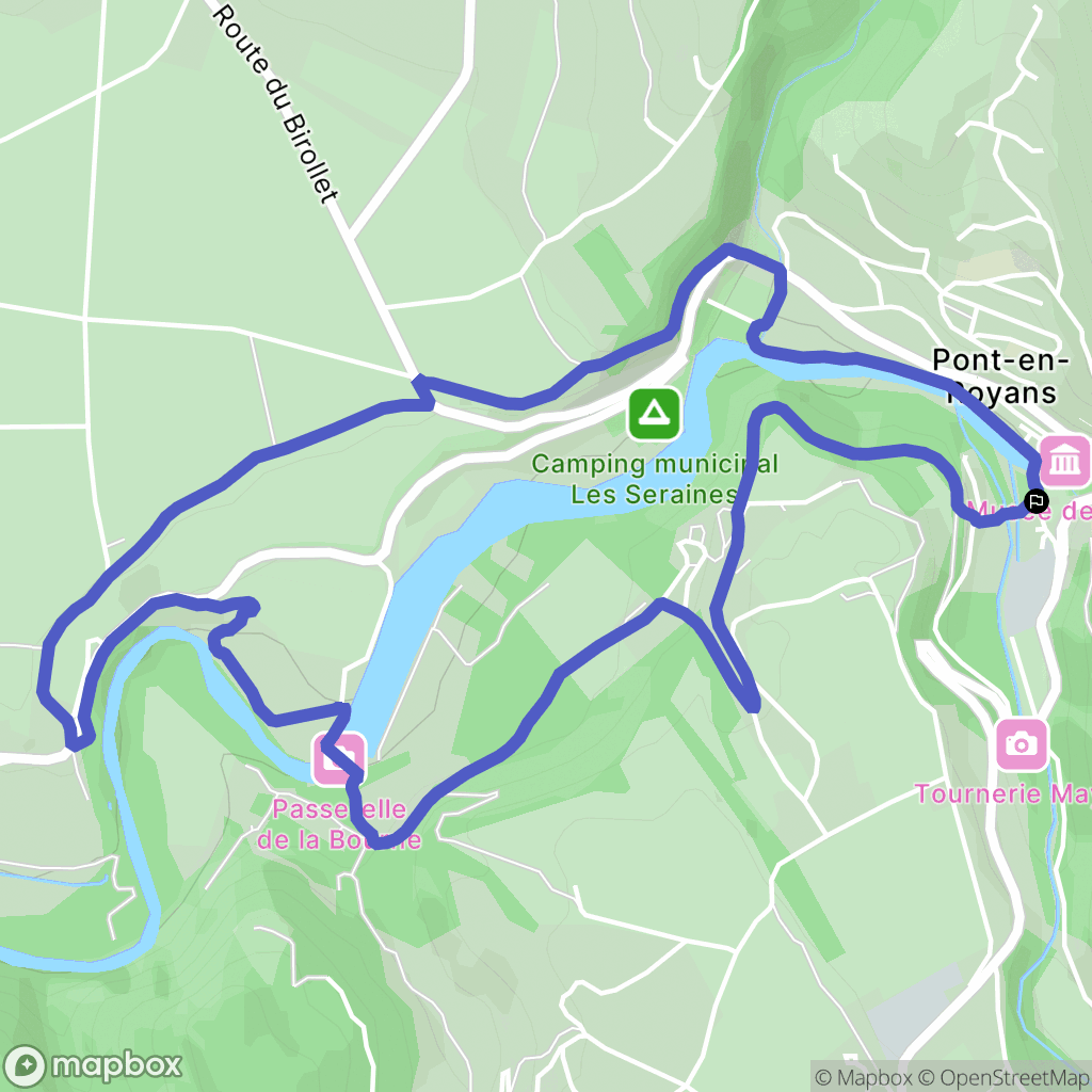 Pont-en-Royans : carte du parcours de randonnée - France