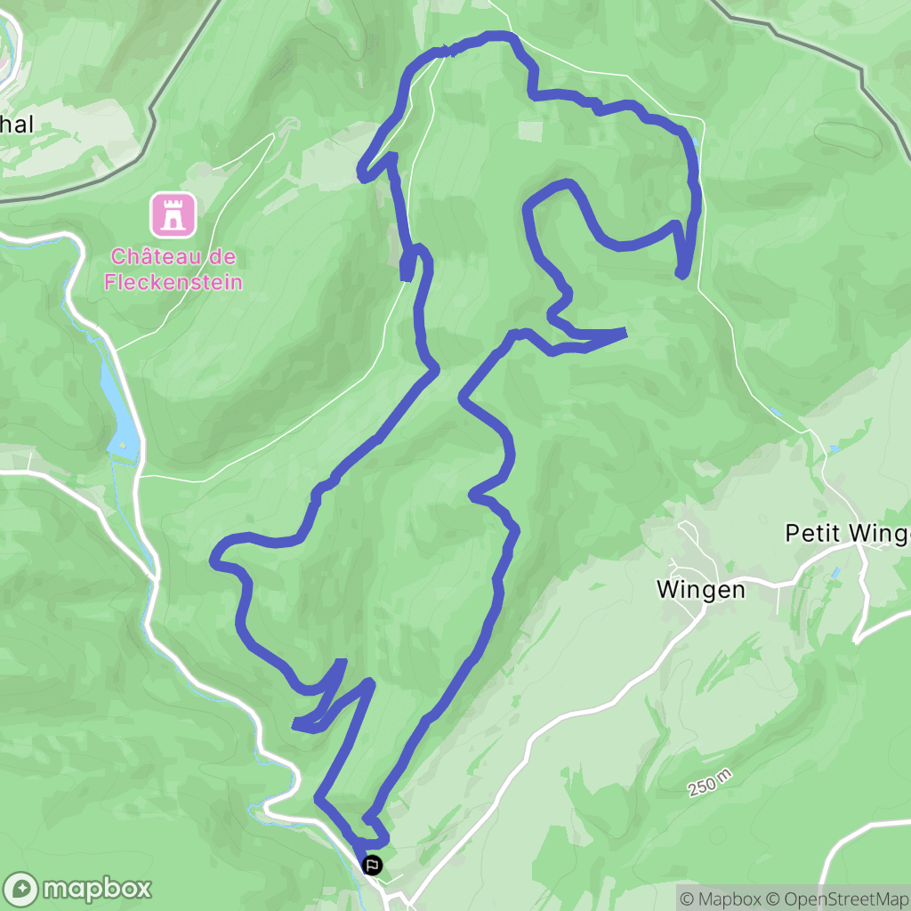 Lembach : carte du parcours de randonnée - France