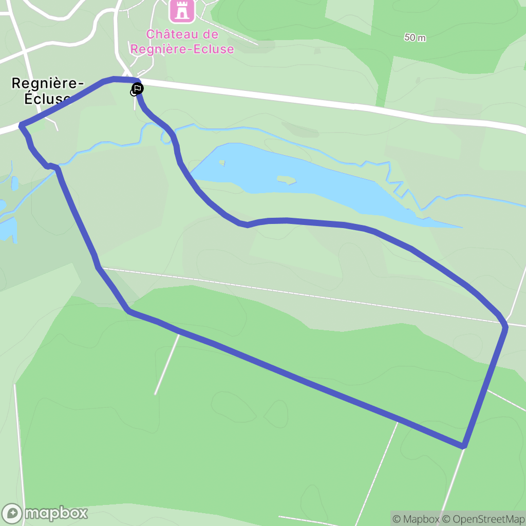Regnière-Écluse : carte du parcours de randonnée - France