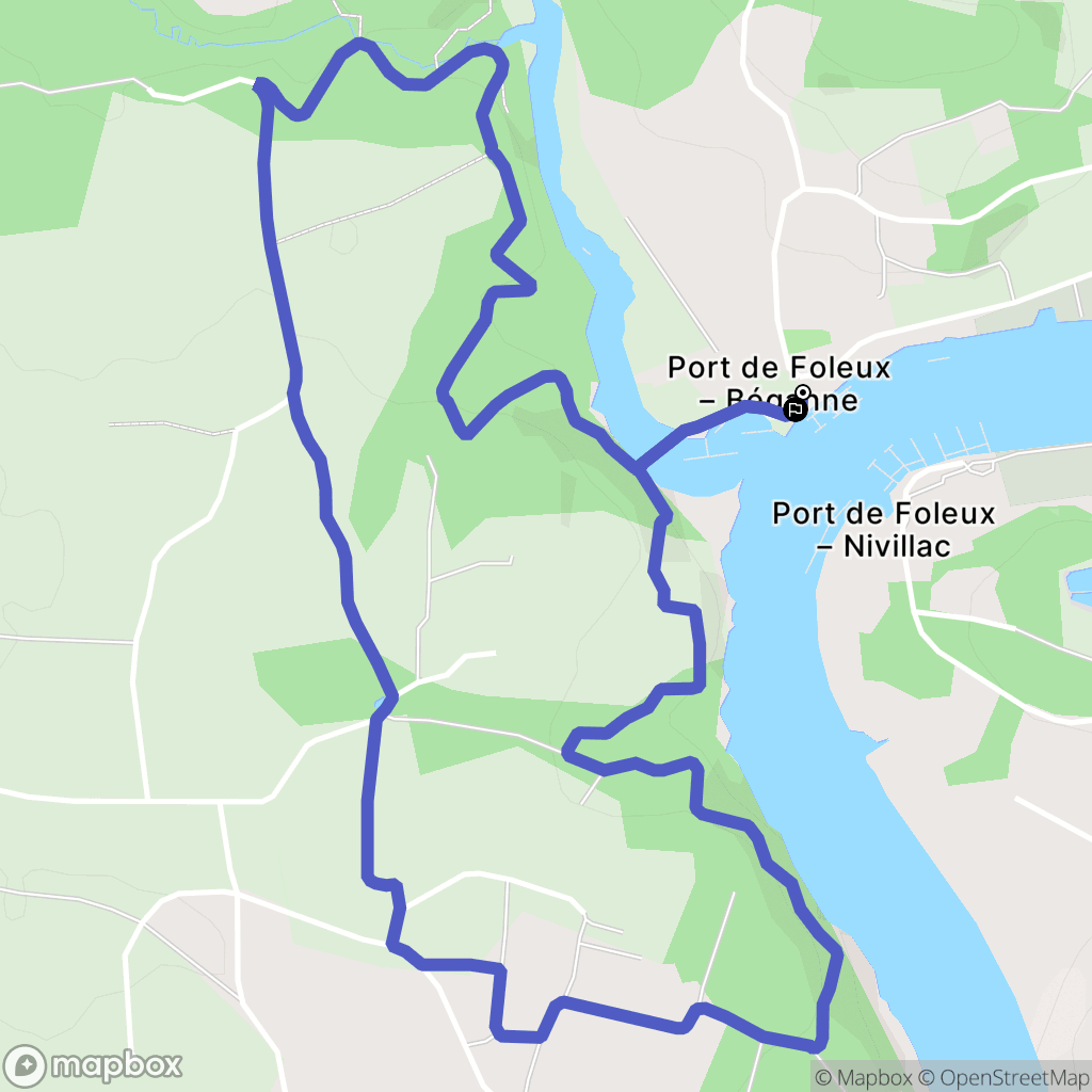 Béganne : carte du parcours de randonnée - France