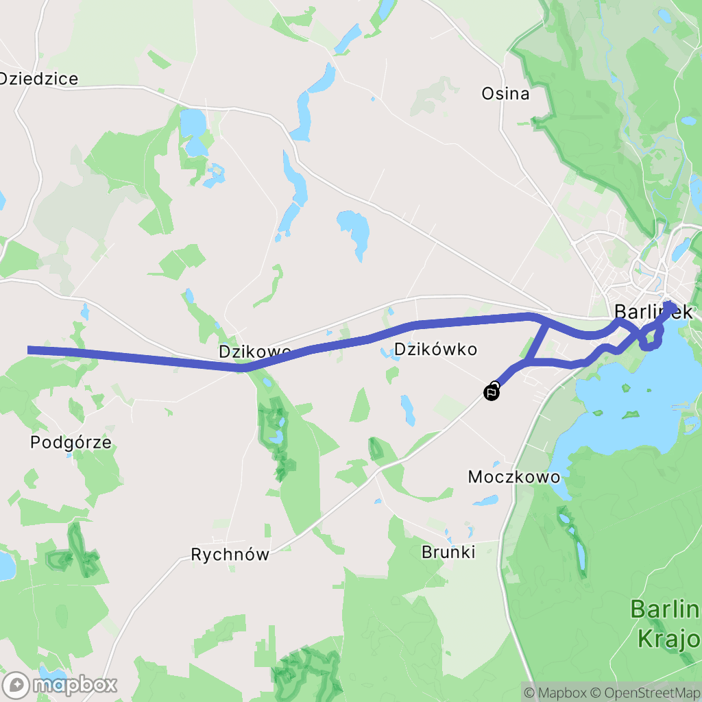 Moczkowo: mapa trasy - Poland