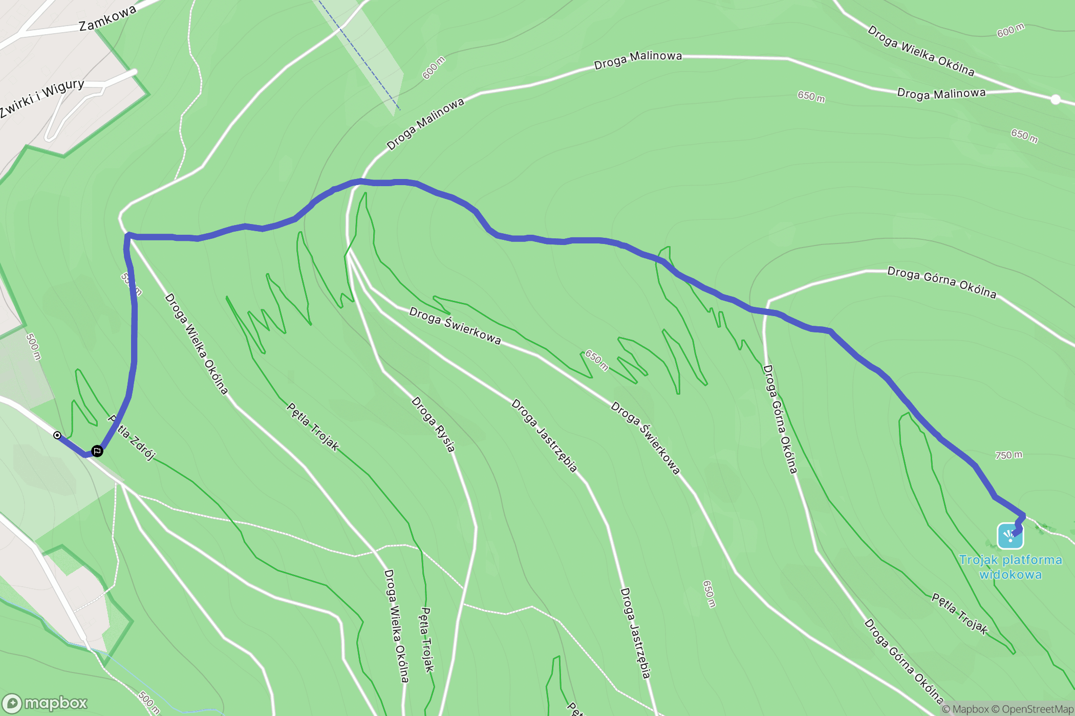 Lądek-Zdrój: mapa trasy - Poland