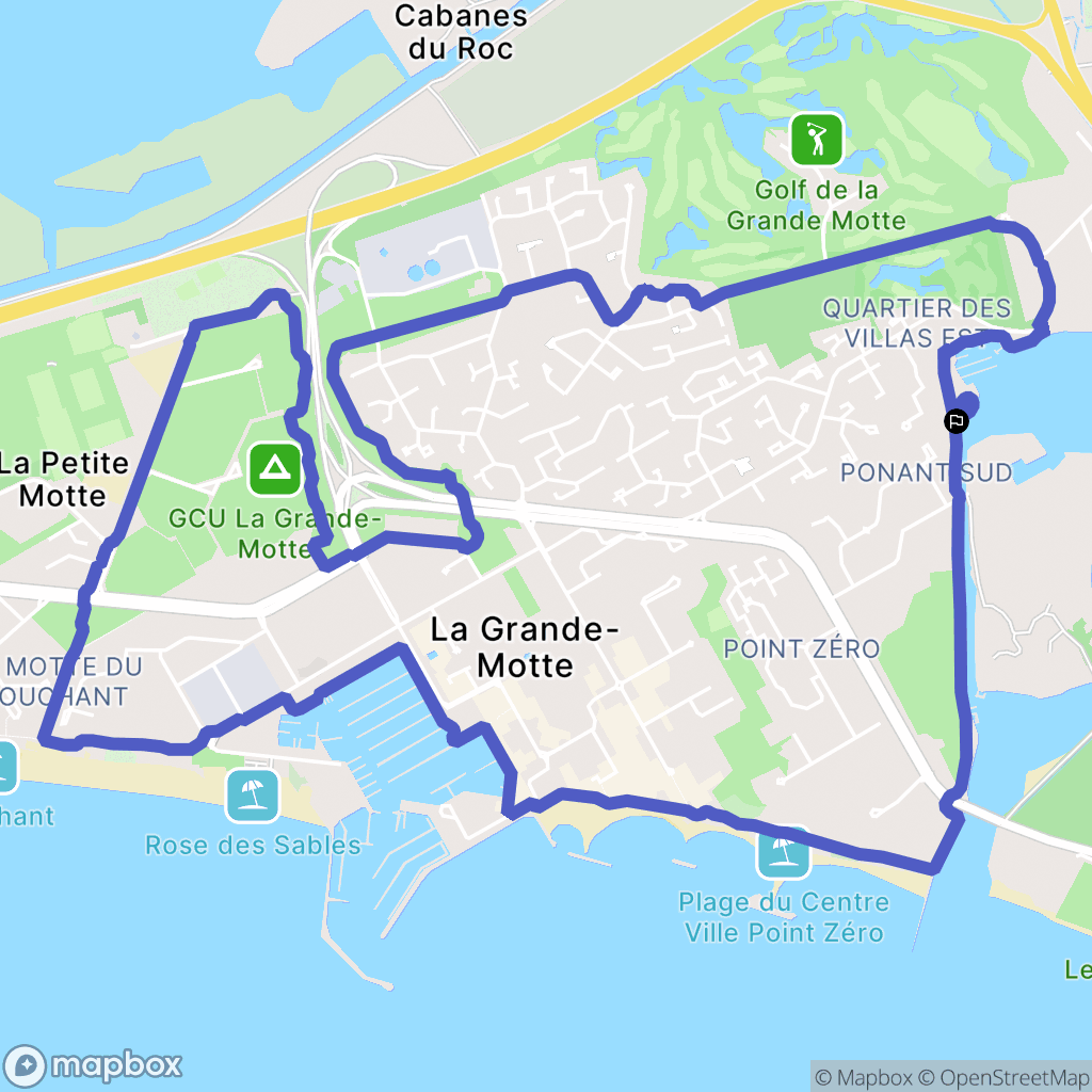 La Grande-Motte : carte du parcours de randonnée - France