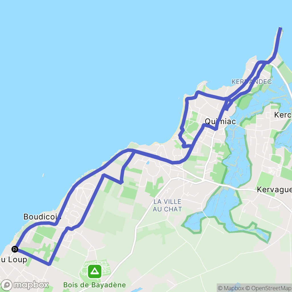 Piriac-sur-Mer : carte du parcours de randonnée - France