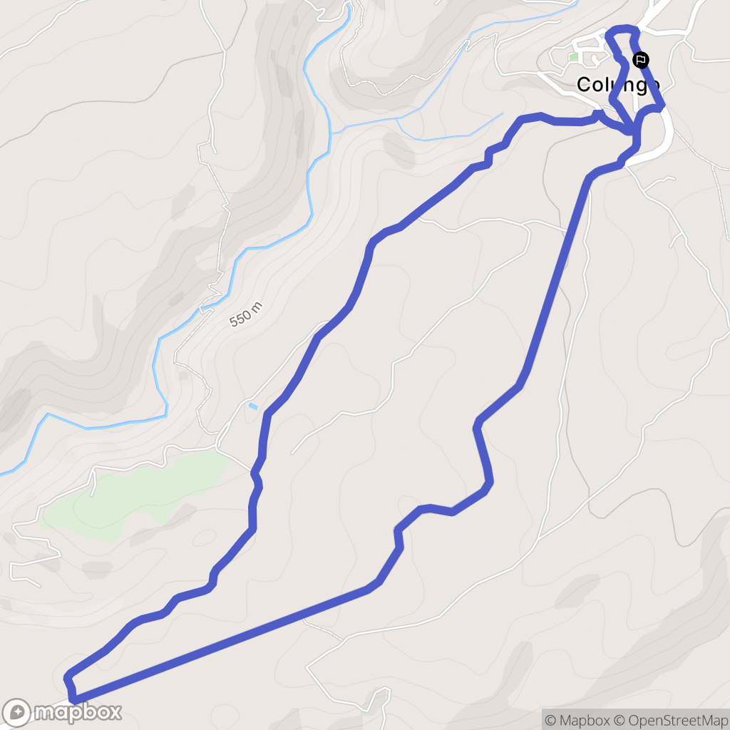 Colungo : carte du parcours de randonnée - Spain