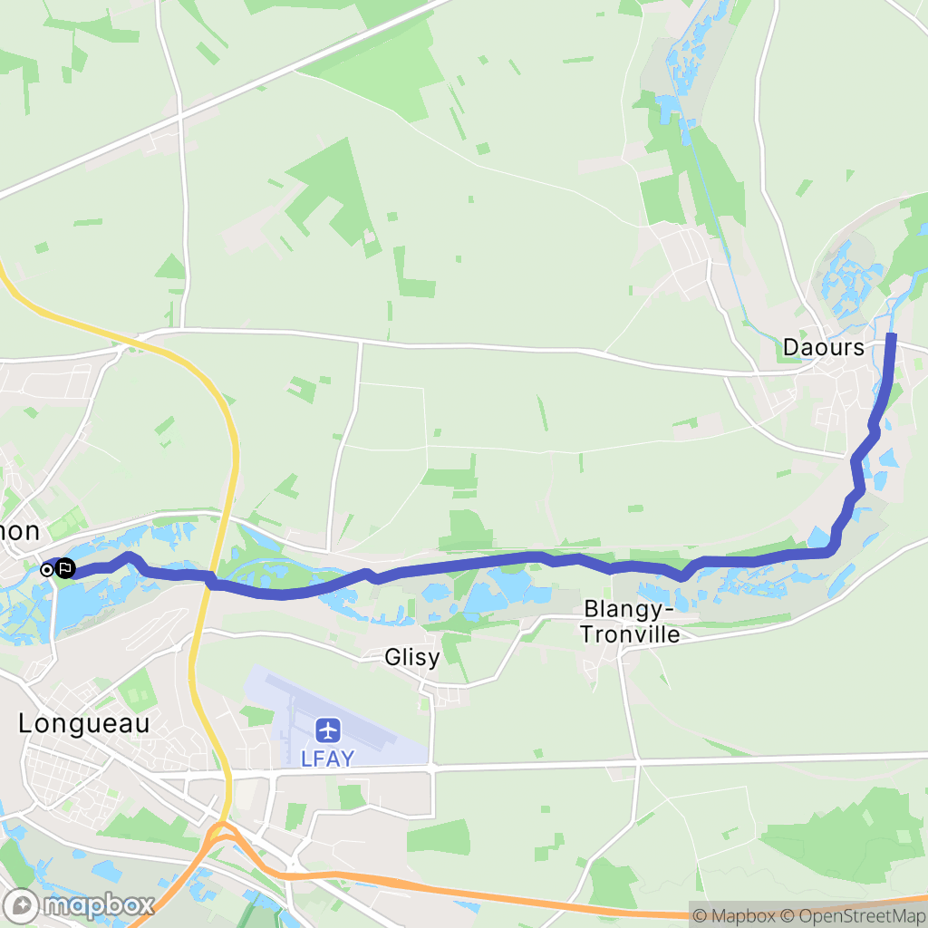 Camon : carte du parcours de randonnée - France