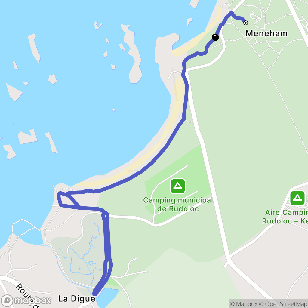 Kerlouan : carte du parcours de randonnée - France