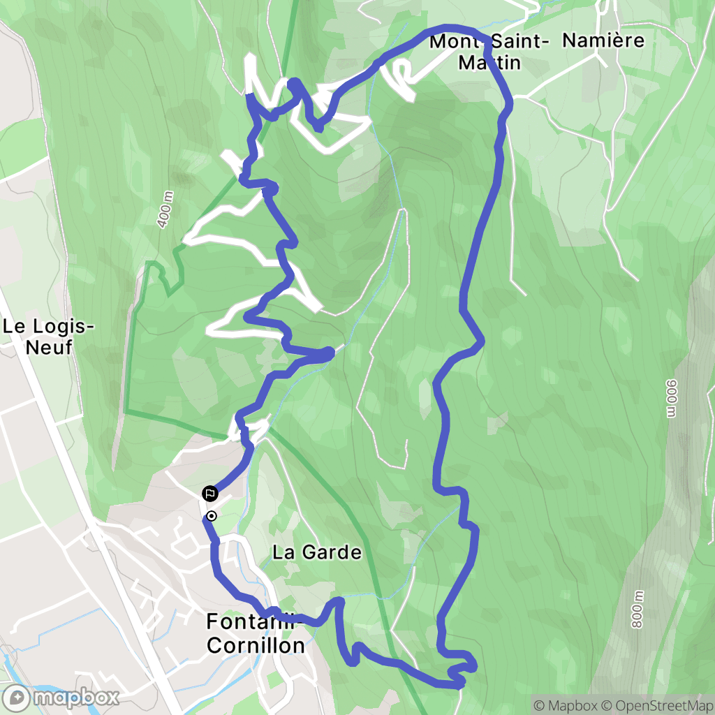 Fontanil-Cornillon : carte du parcours de randonnée - France