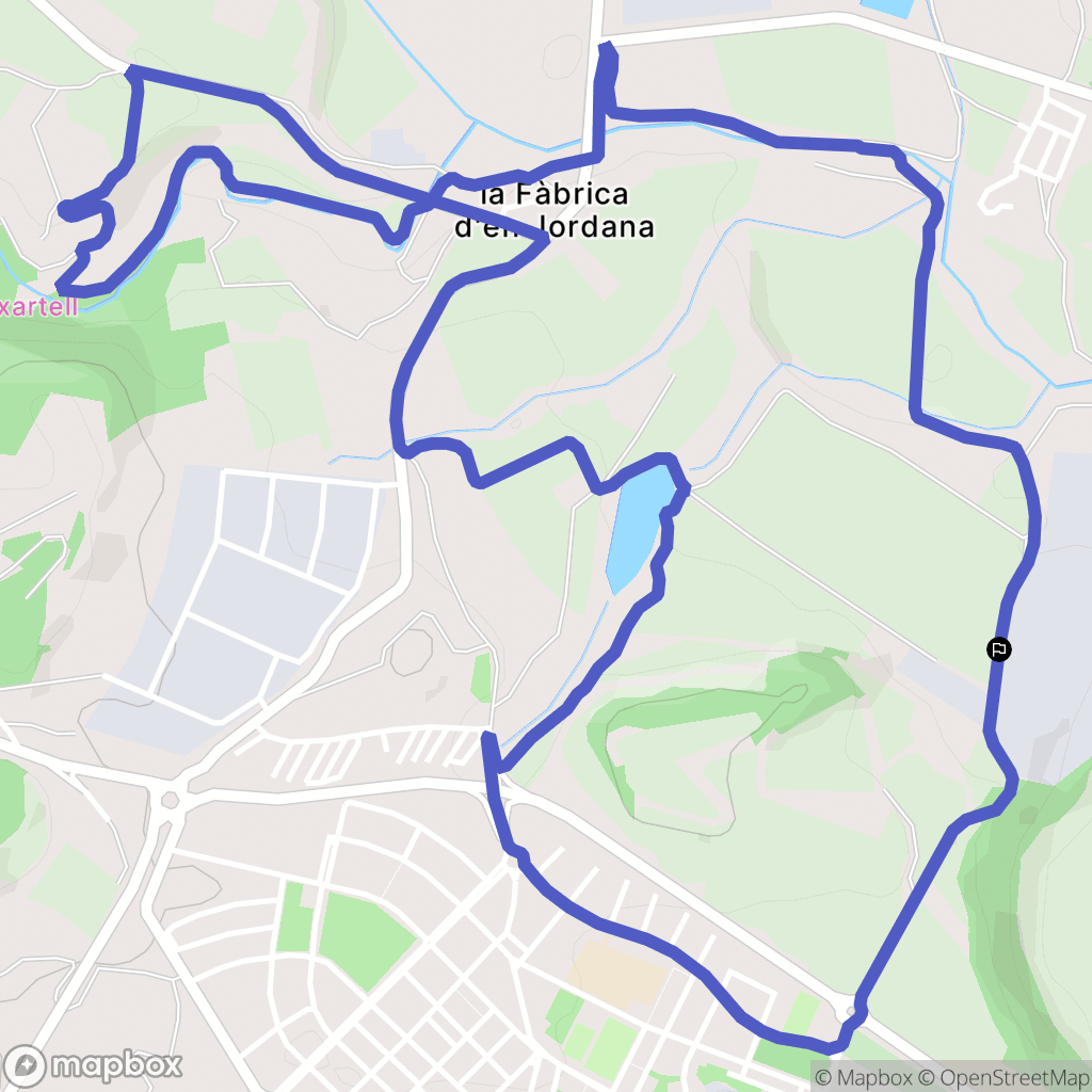 Barcelona : carte du parcours de randonnée - Spain