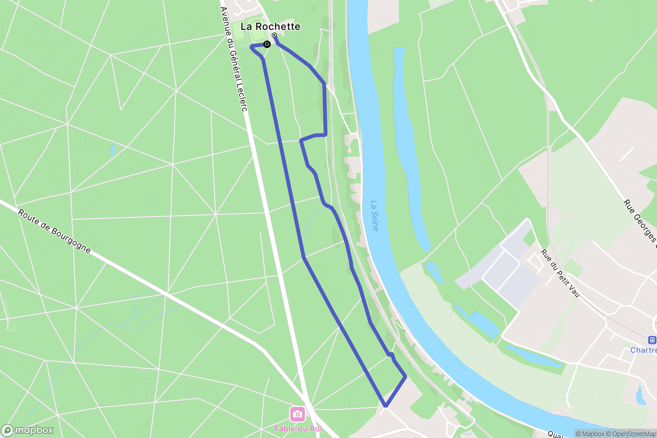 La Rochette : carte du parcours de randonnée - France