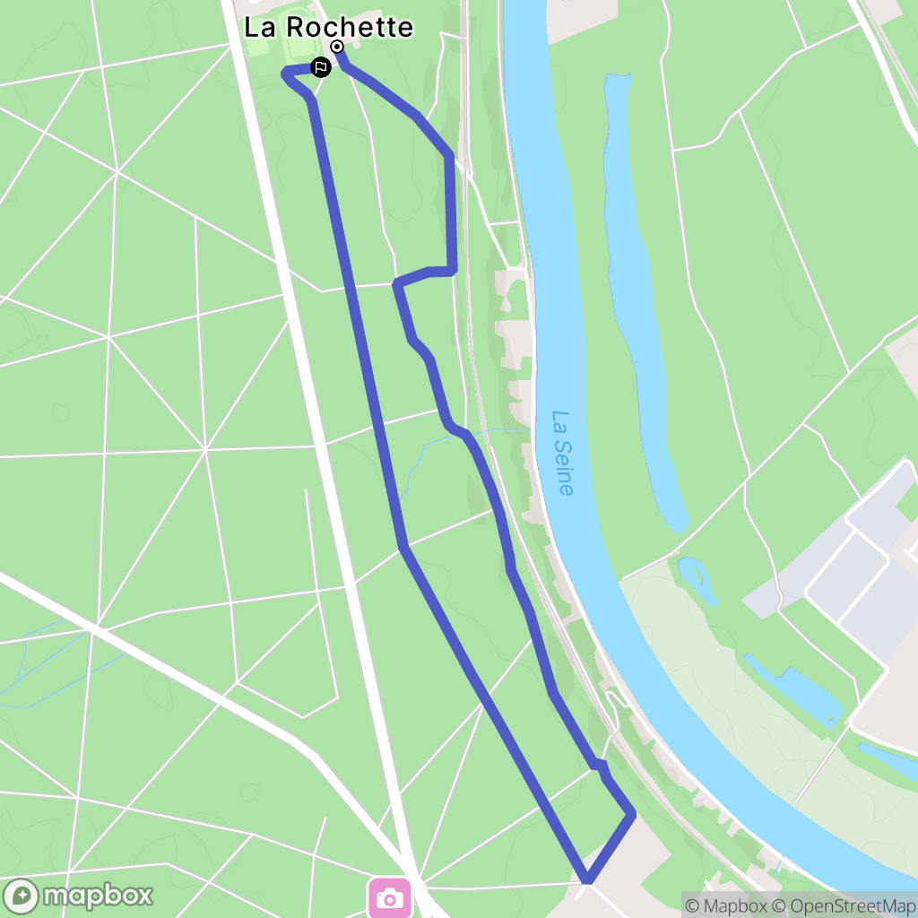 La Rochette : carte du parcours de randonnée - France