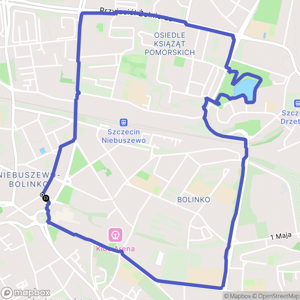 Szczecin: mapa trasy - Poland