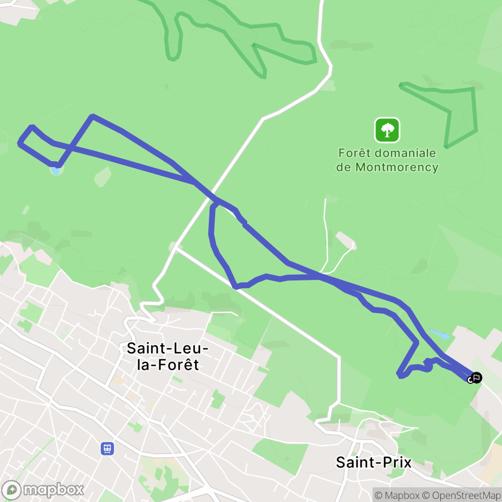Saint-Prix : carte du parcours de randonnée - France
