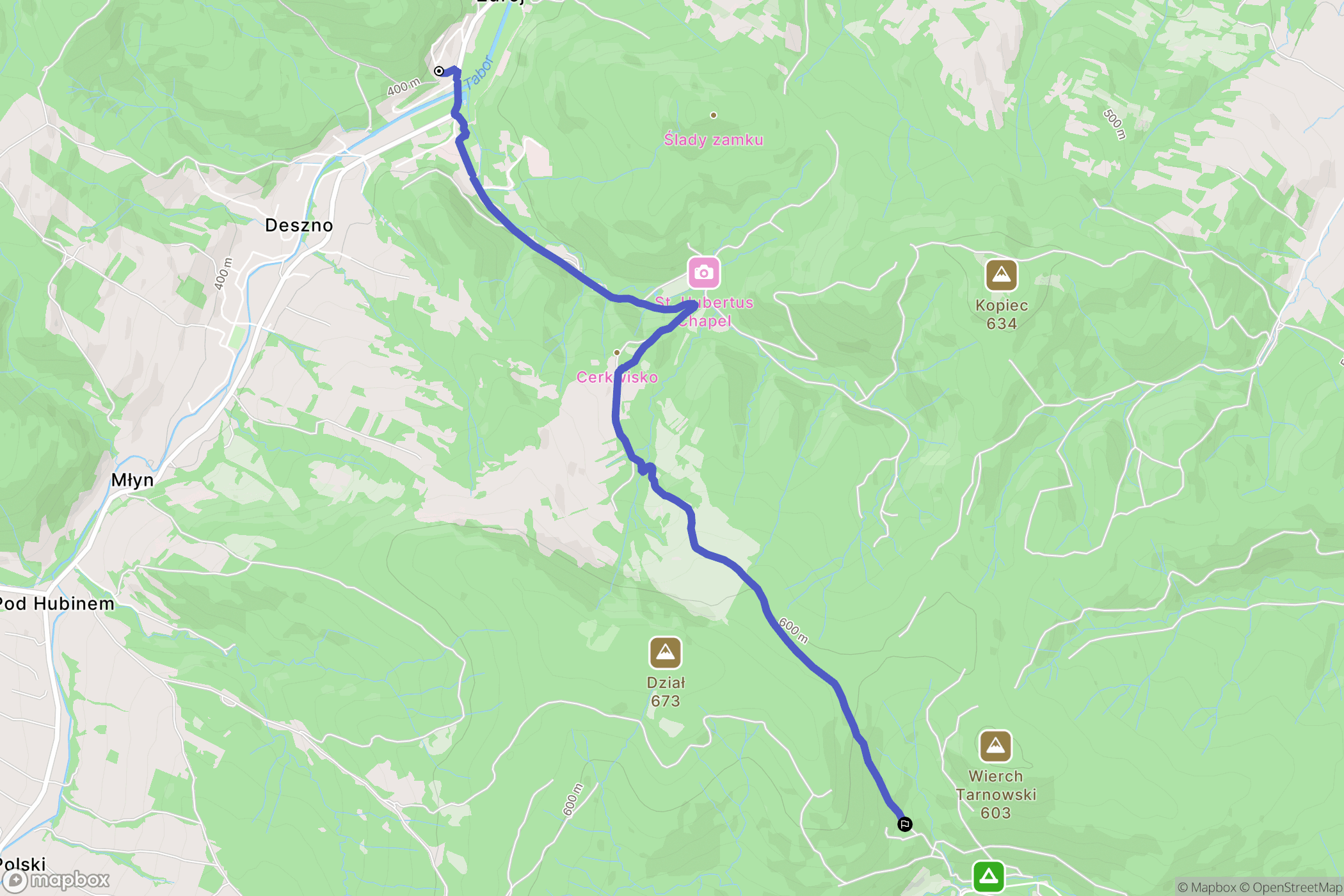 Rymanów-Zdrój: mapa trasy - Poland