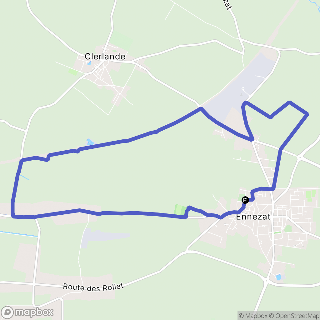 Ennezat : carte du parcours de randonnée - France
