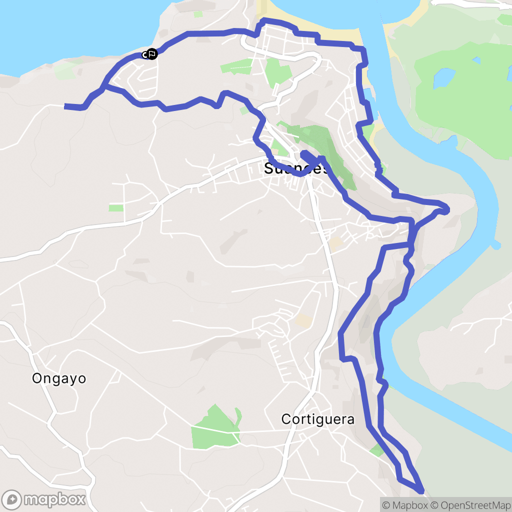 Suances : carte du parcours de randonnée - Spain