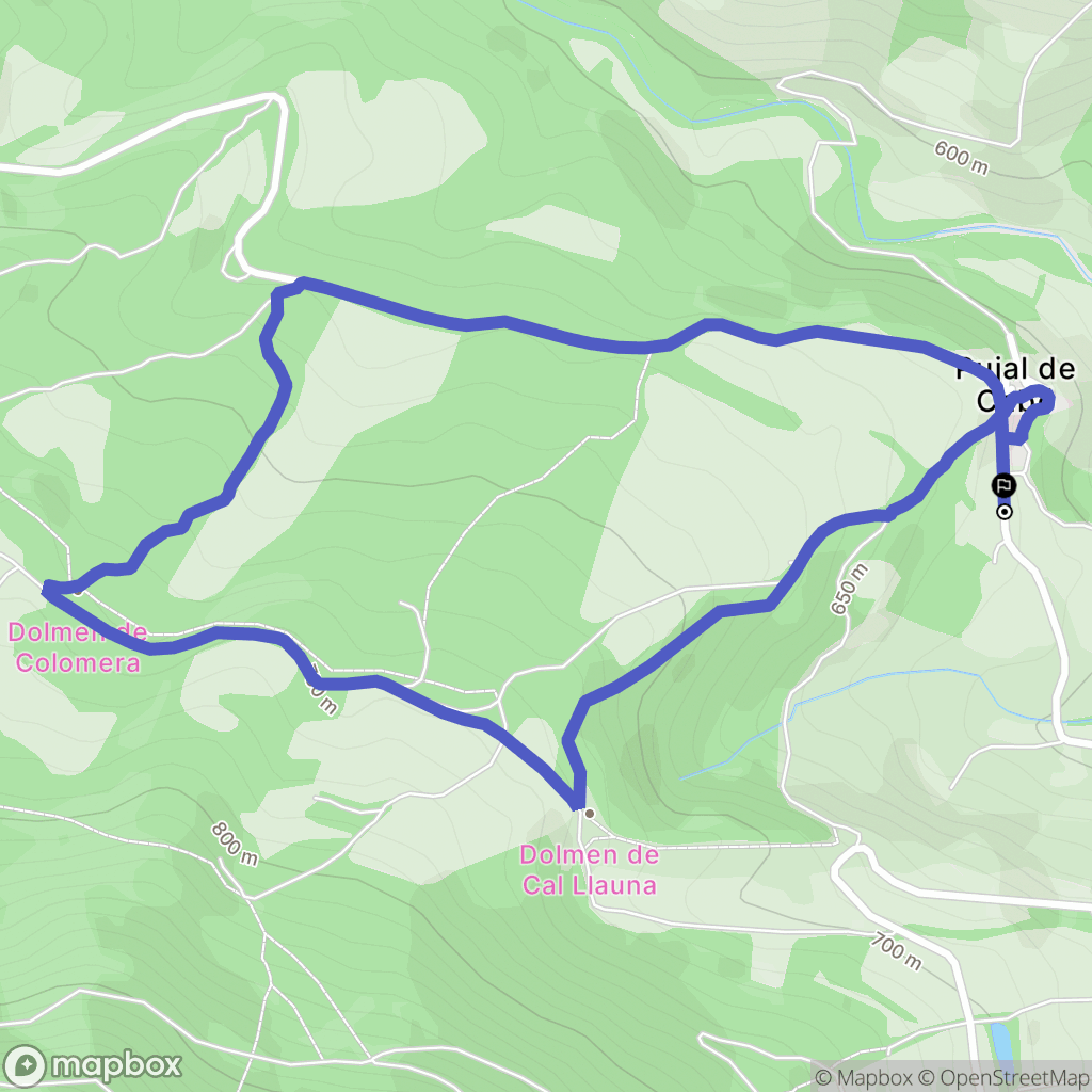 El Pujal de Cabó : carte du parcours de randonnée - Spain
