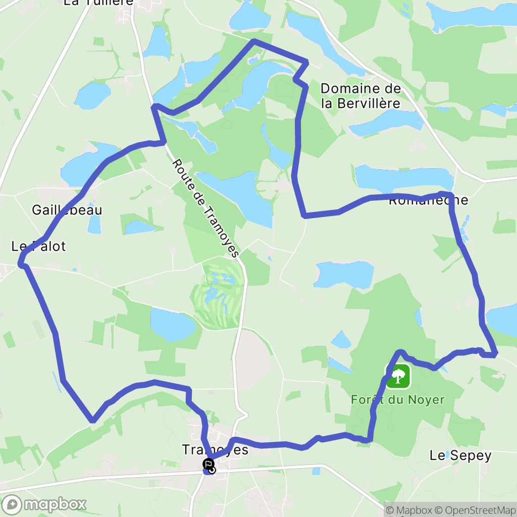 Tramoyes : carte du parcours de randonnée - France