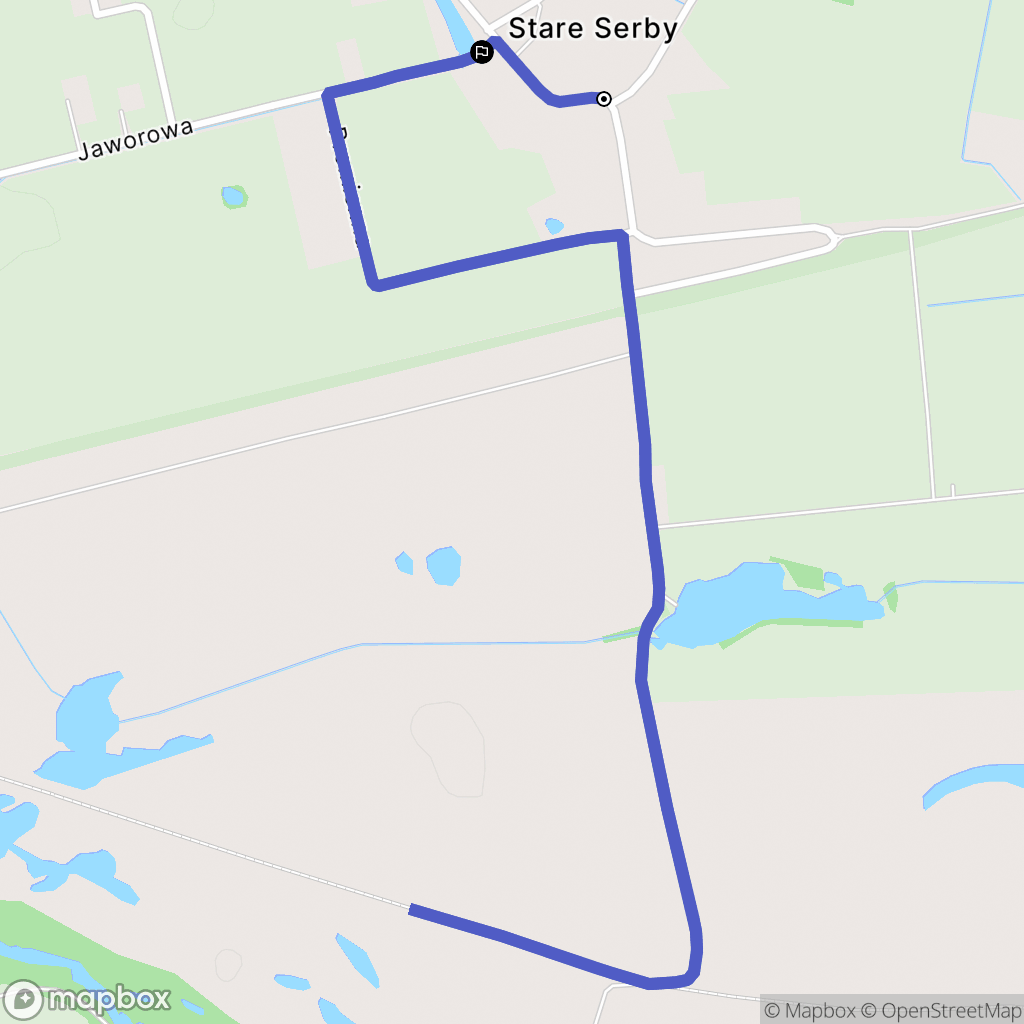 Stare Serby: mapa trasy - Poland