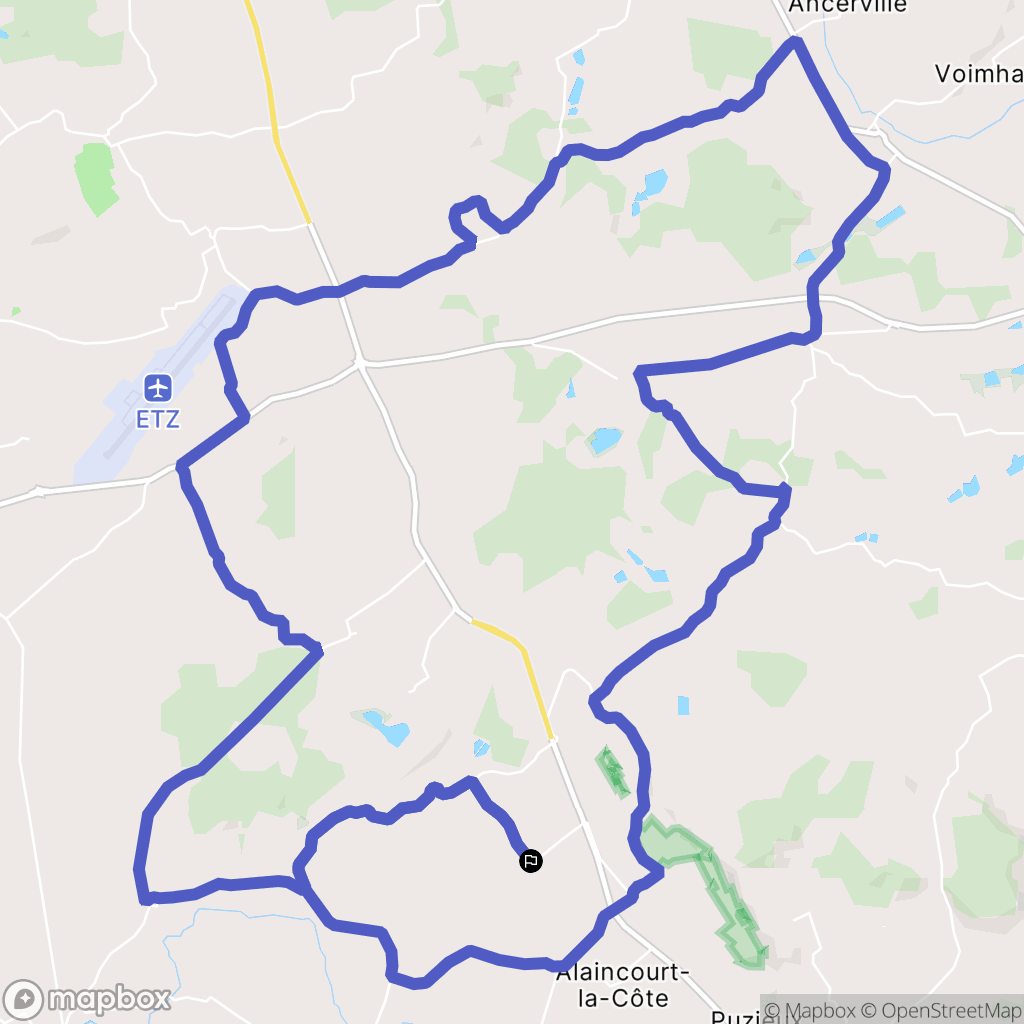 Foville : carte du parcours de randonnée - France