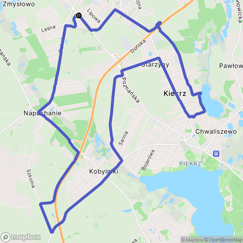 Rokietnica: mapa trasy - Poland