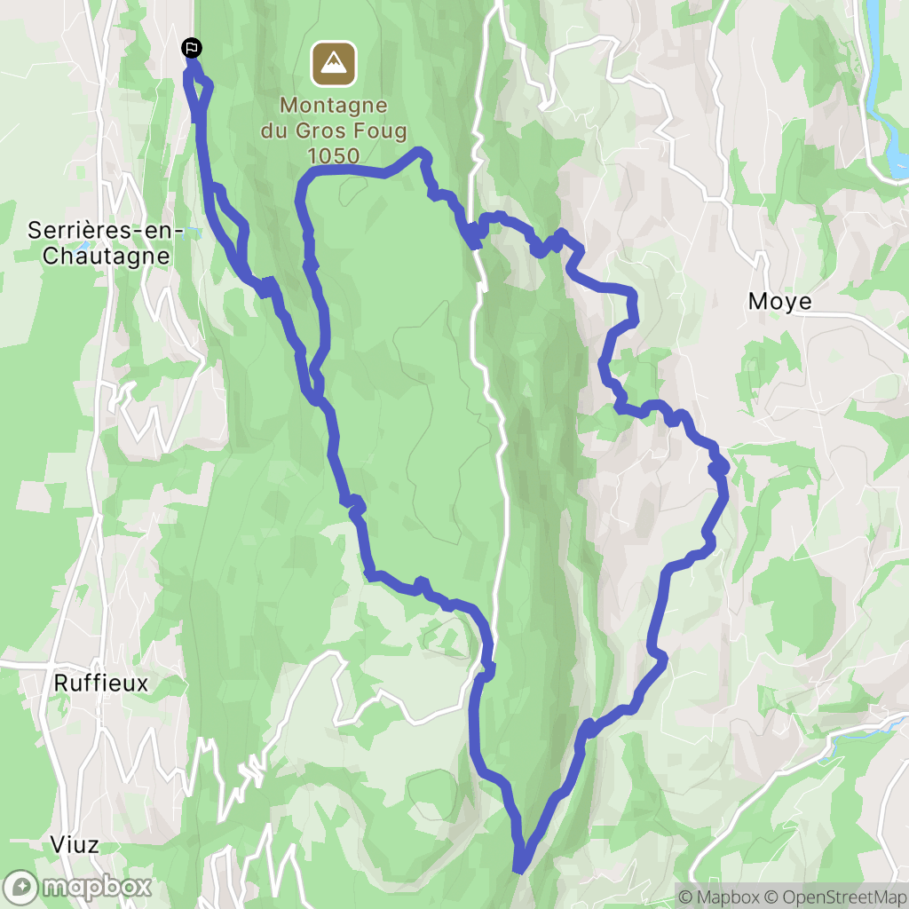 Serrières-en-Chautagne : carte du parcours de randonnée - France