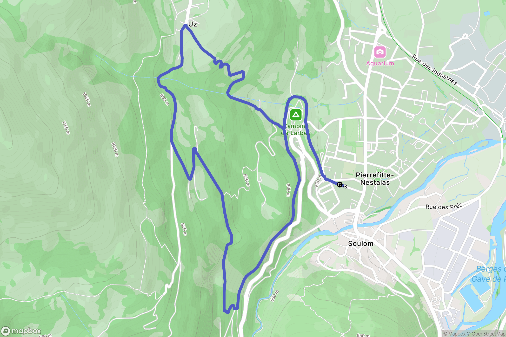 Pierrefitte-Nestalas : carte du parcours de randonnée - France