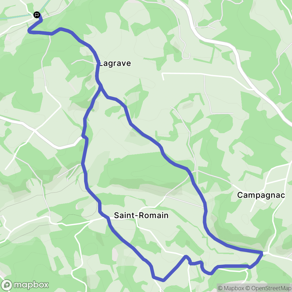 Gourdon : carte du parcours de randonnée - France