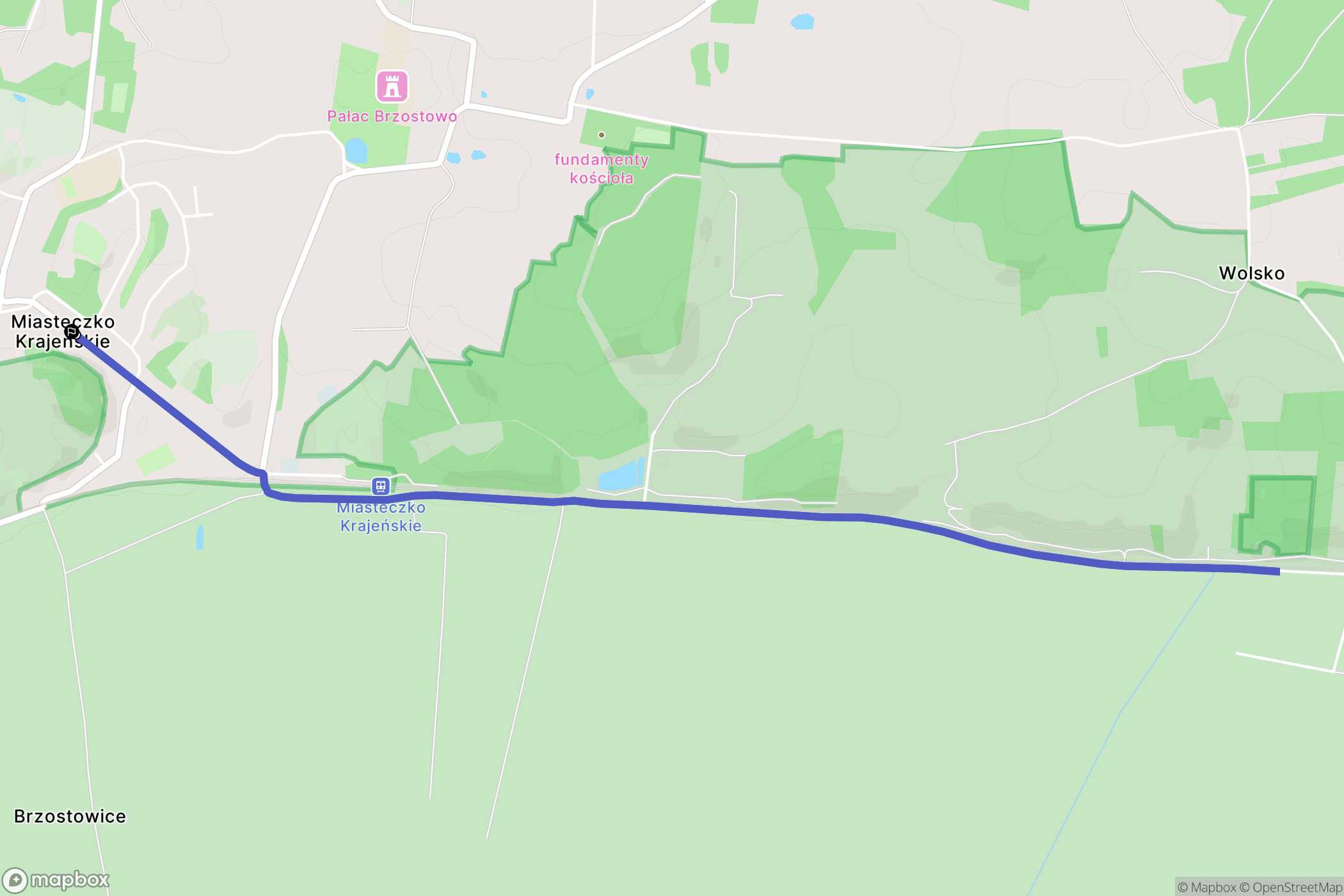 Miasteczko Krajeńskie: mapa trasy - Poland