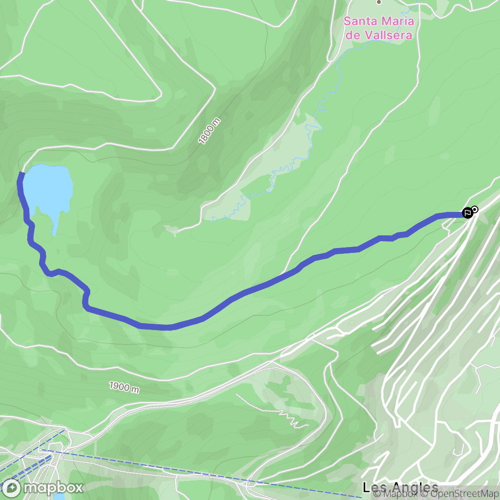 Les Angles : carte du parcours de randonnée - France