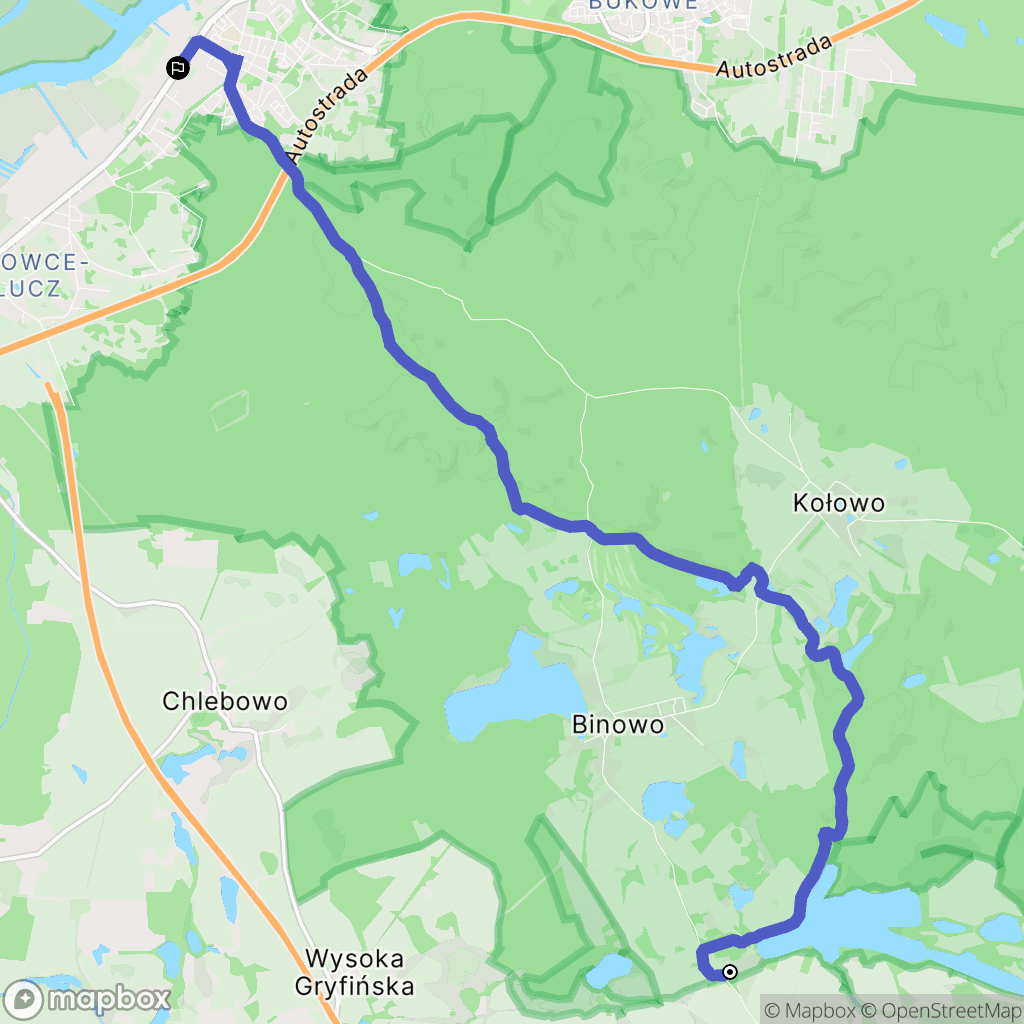 Żelisławiec: mapa trasy - Poland