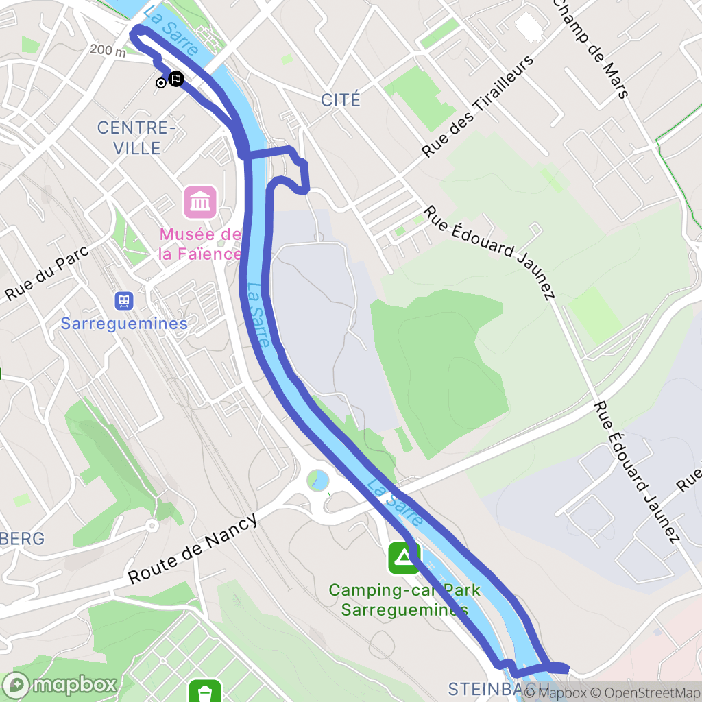Sarreguemines : carte du parcours de randonnée - France