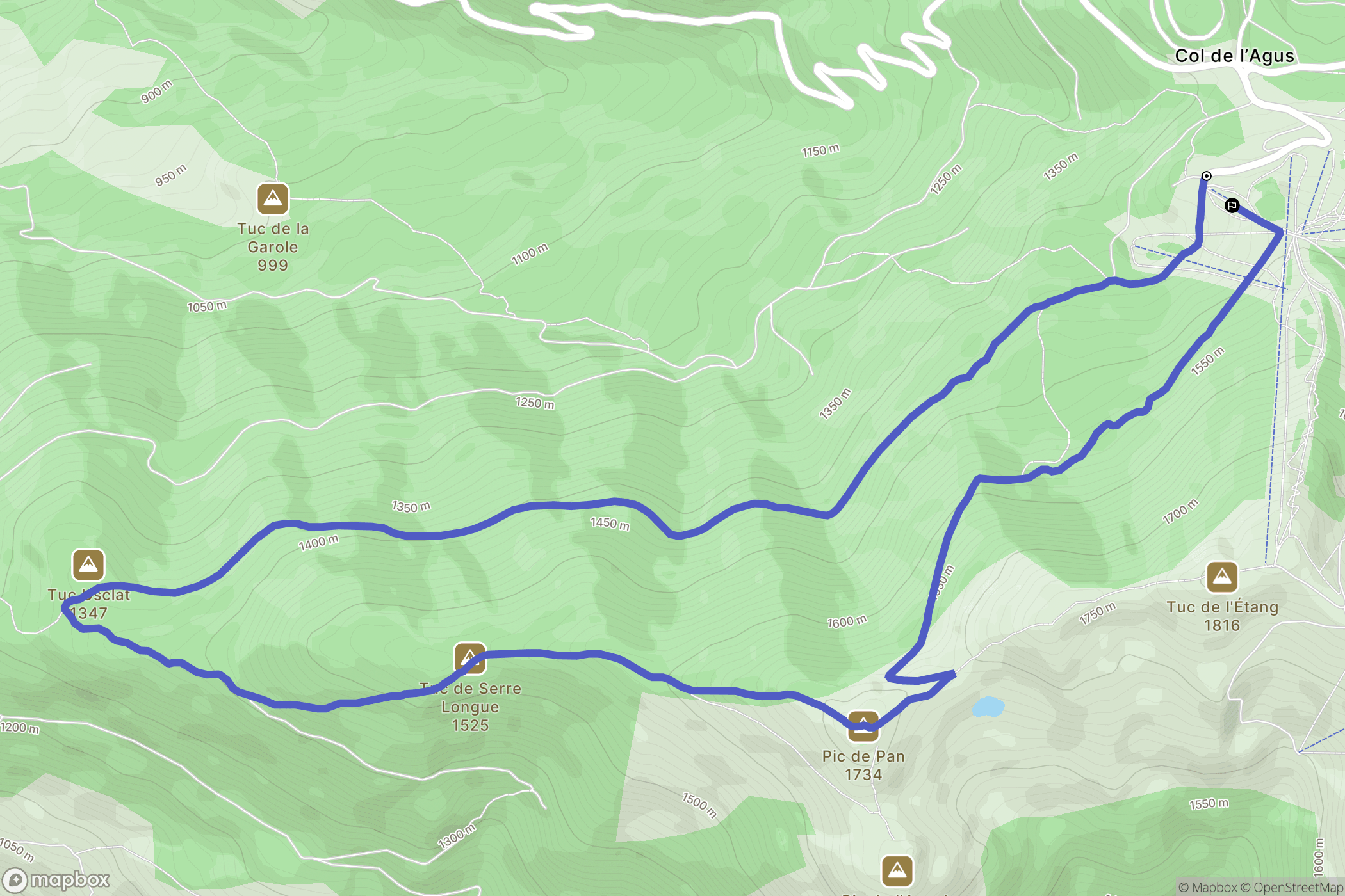 Boutx : carte du parcours de randonnée - France