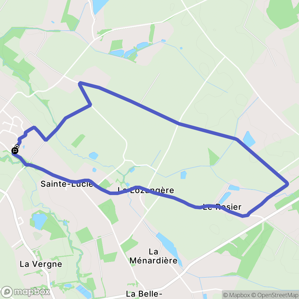 Bellevigny : carte du parcours de randonnée - France
