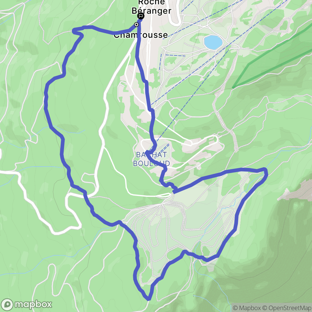 Chamrousse : carte du parcours de randonnée - France