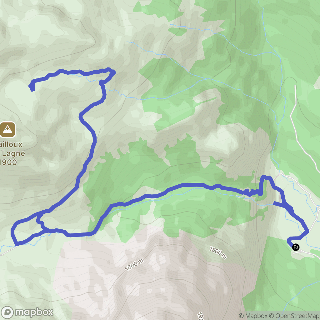 Lescun : carte du parcours de randonnée - France