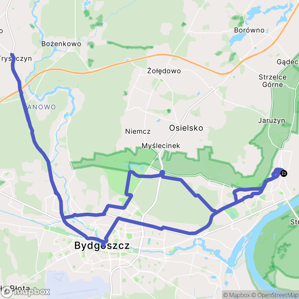Bydgoszcz: mapa trasy - Poland