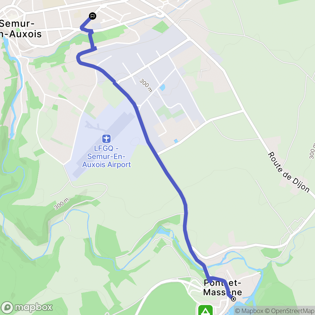 Pont-et-Massène : carte du parcours de randonnée - France