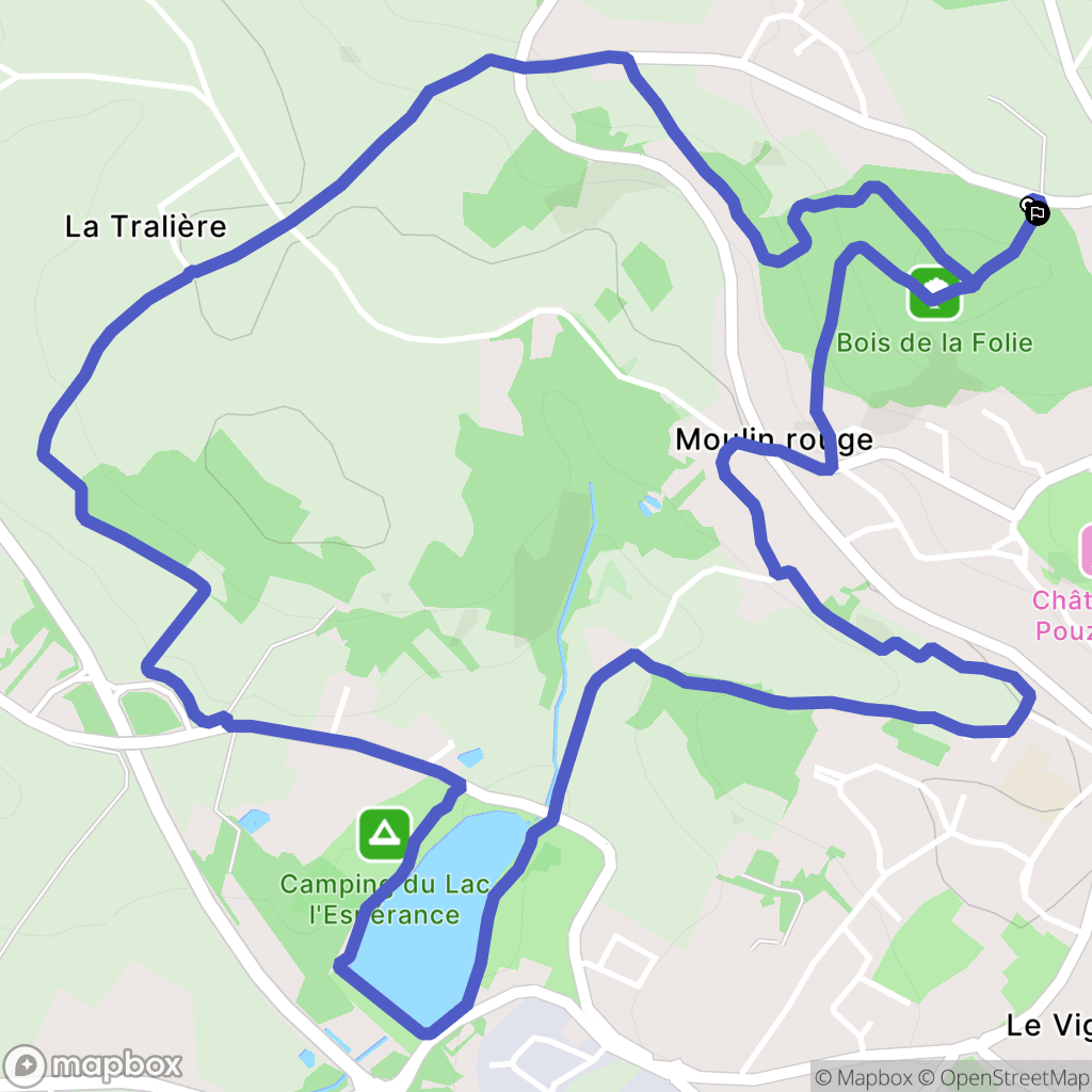 Pouzauges : carte du parcours de randonnée - France
