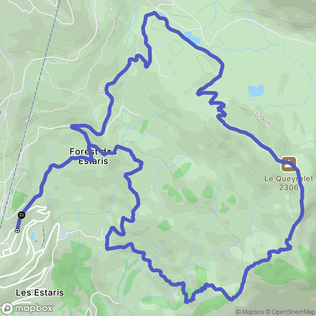 Orcières : carte du parcours de randonnée - France
