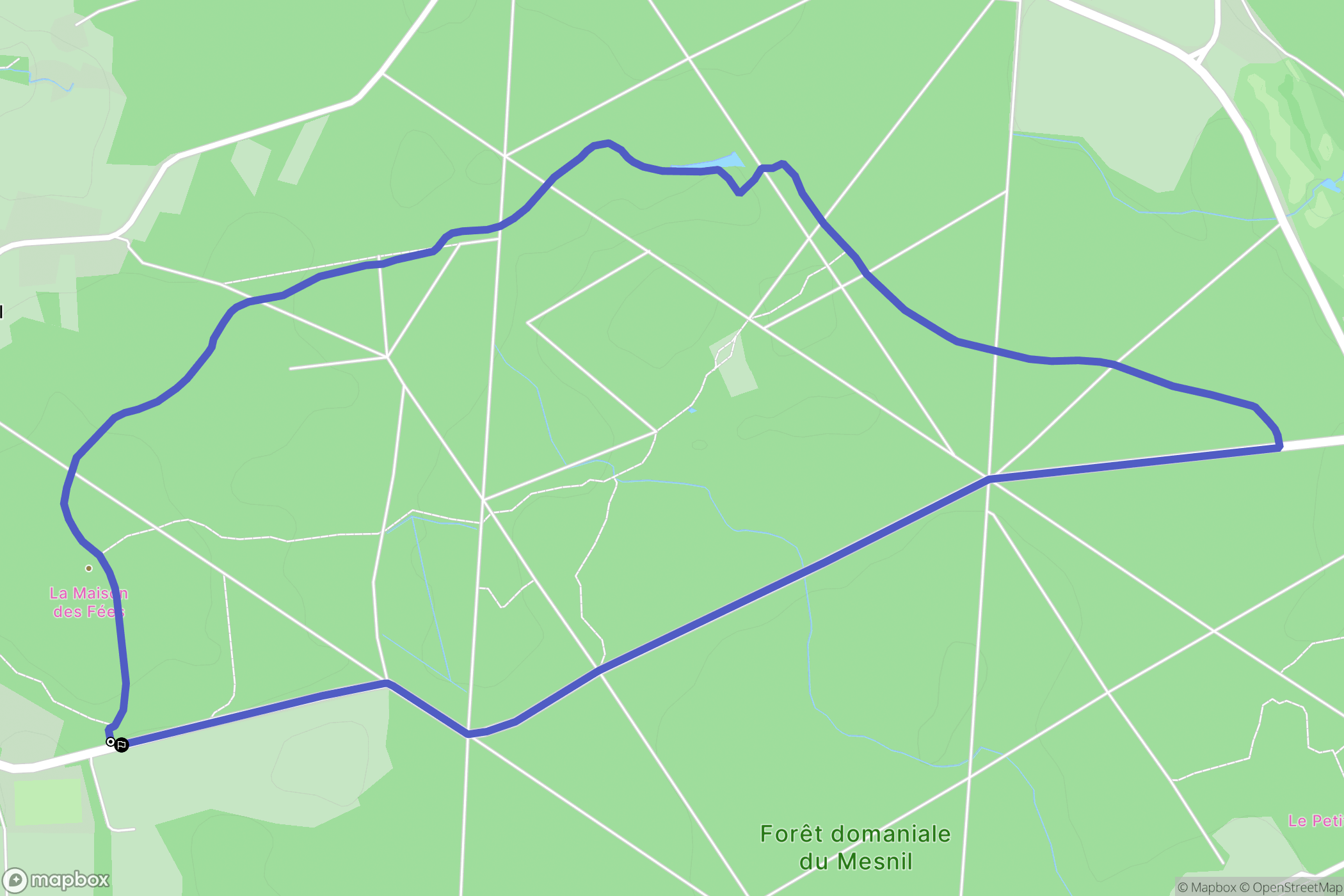Mesnil-Roc'h : carte du parcours de randonnée - France
