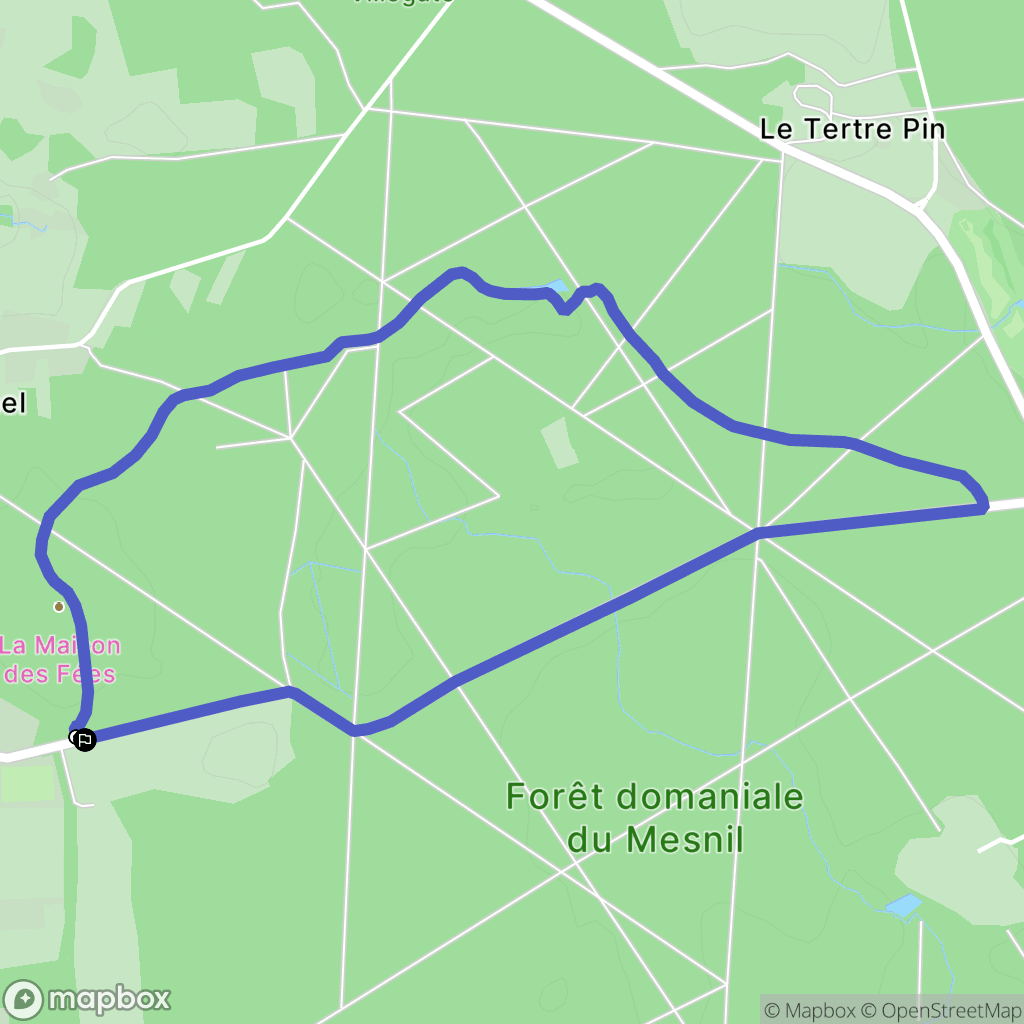 Mesnil-Roc'h : carte du parcours de randonnée - France