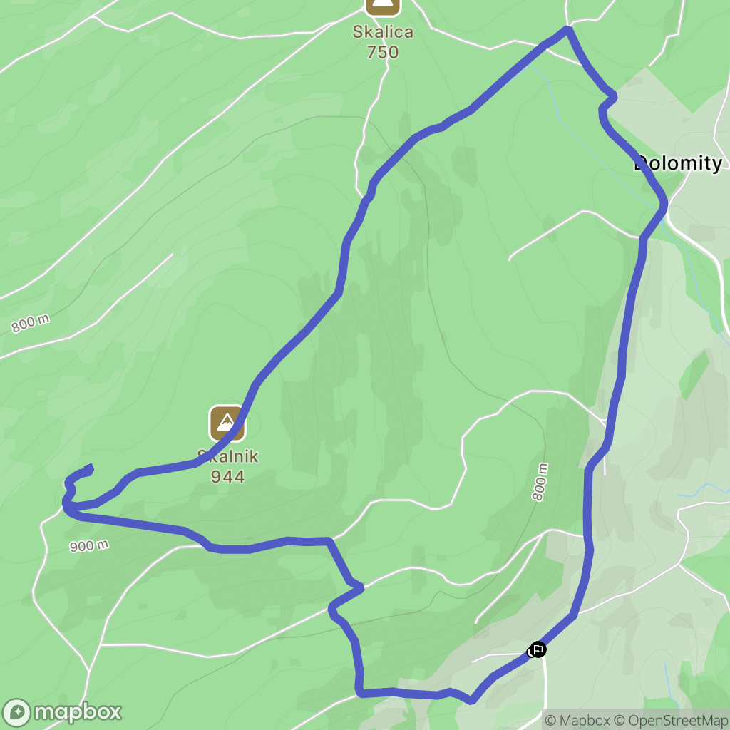 Czarnów: mapa trasy - Poland