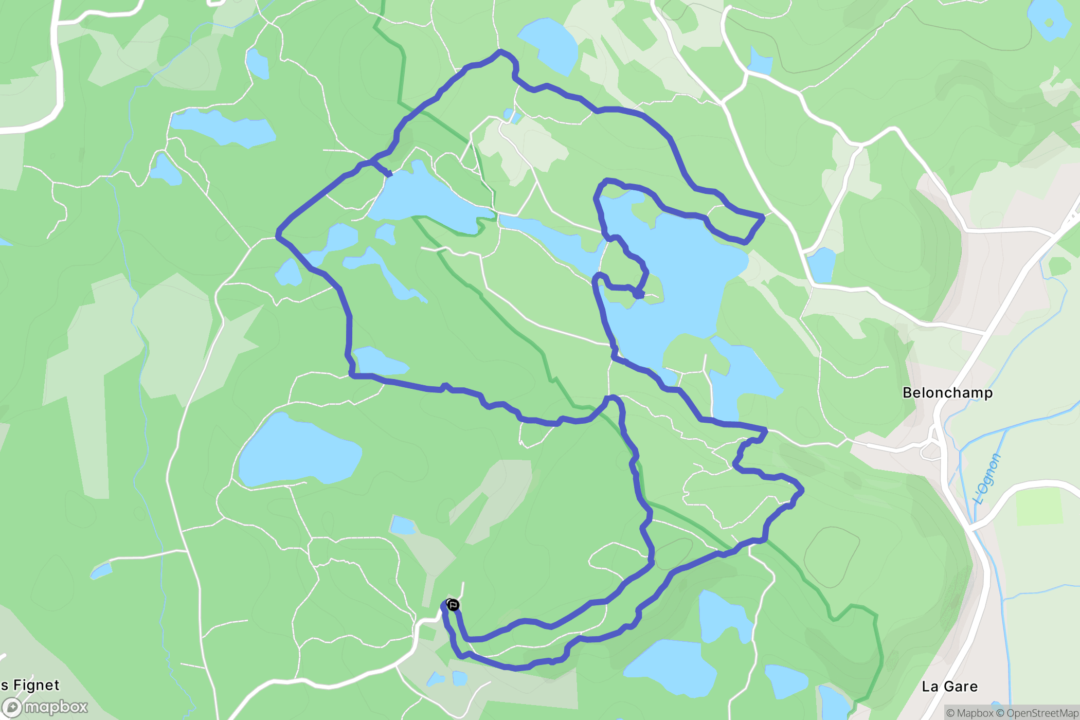 Mélisey : carte du parcours de randonnée - France