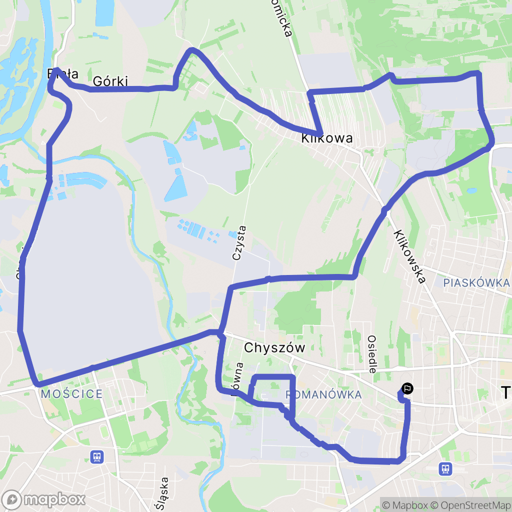 Tarnów: mapa trasy - Poland