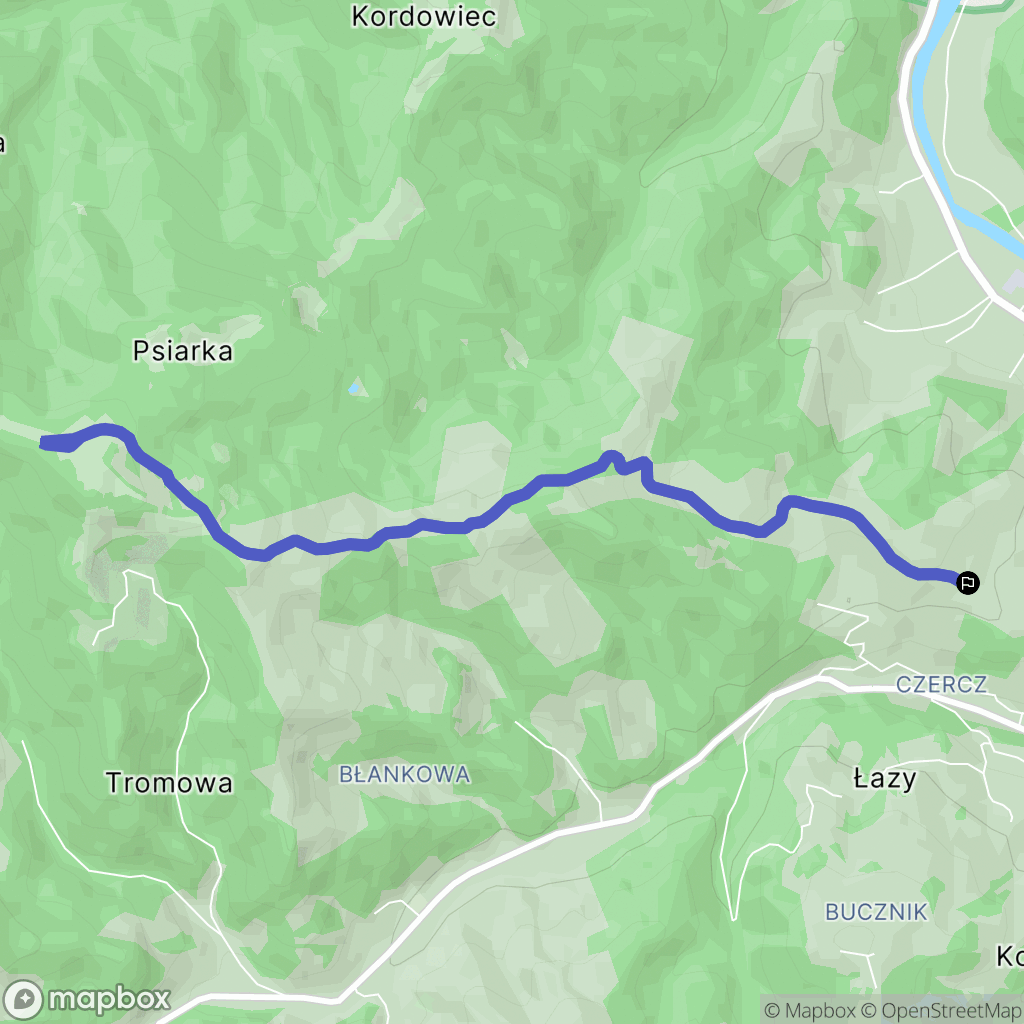 Piwniczna-Zdrój: mapa trasy - Poland