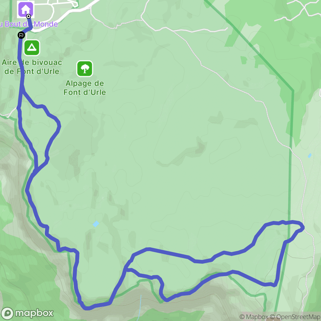Bouvante : carte du parcours de randonnée - France